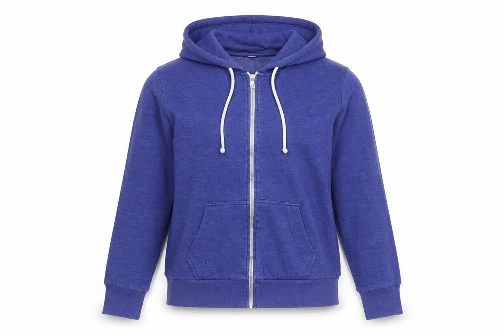 H&M Divided Womens Blue Full Zip Hoodie Size M Cotton Blend