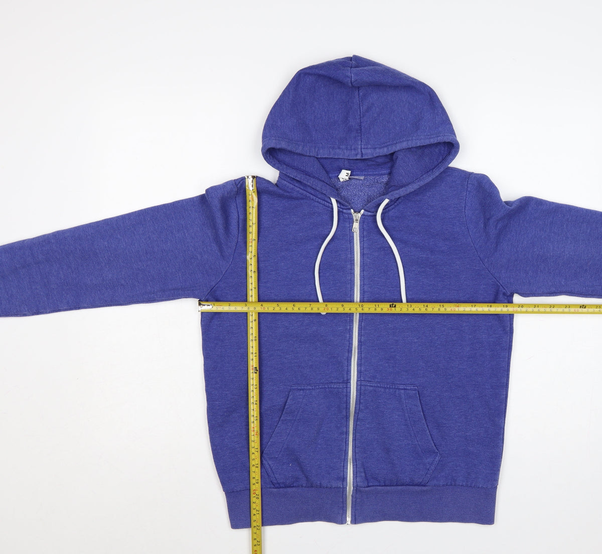 H&M Divided Womens Blue Full Zip Hoodie Size M Cotton Blend