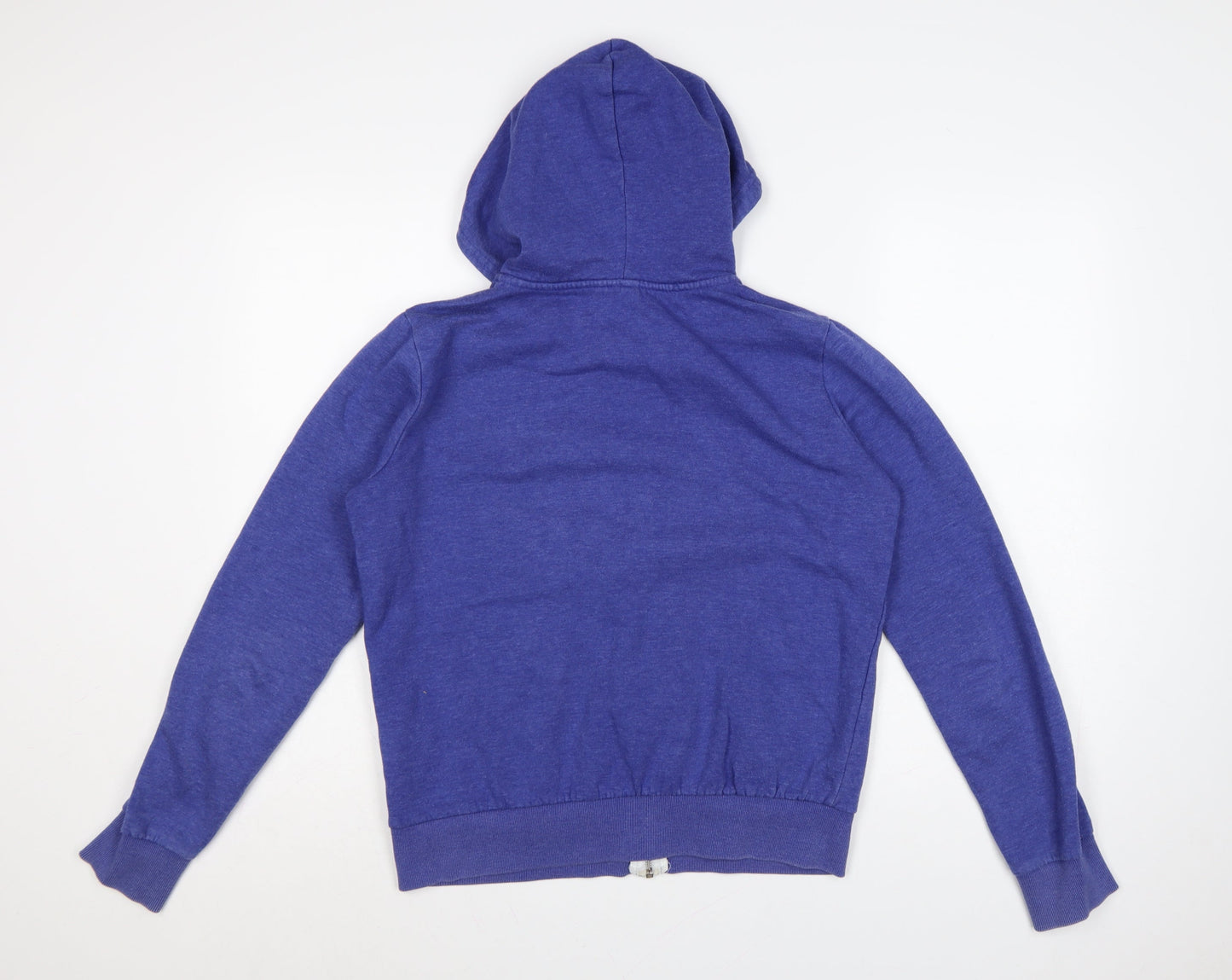 H&M Divided Womens Blue Full Zip Hoodie Size M Cotton Blend