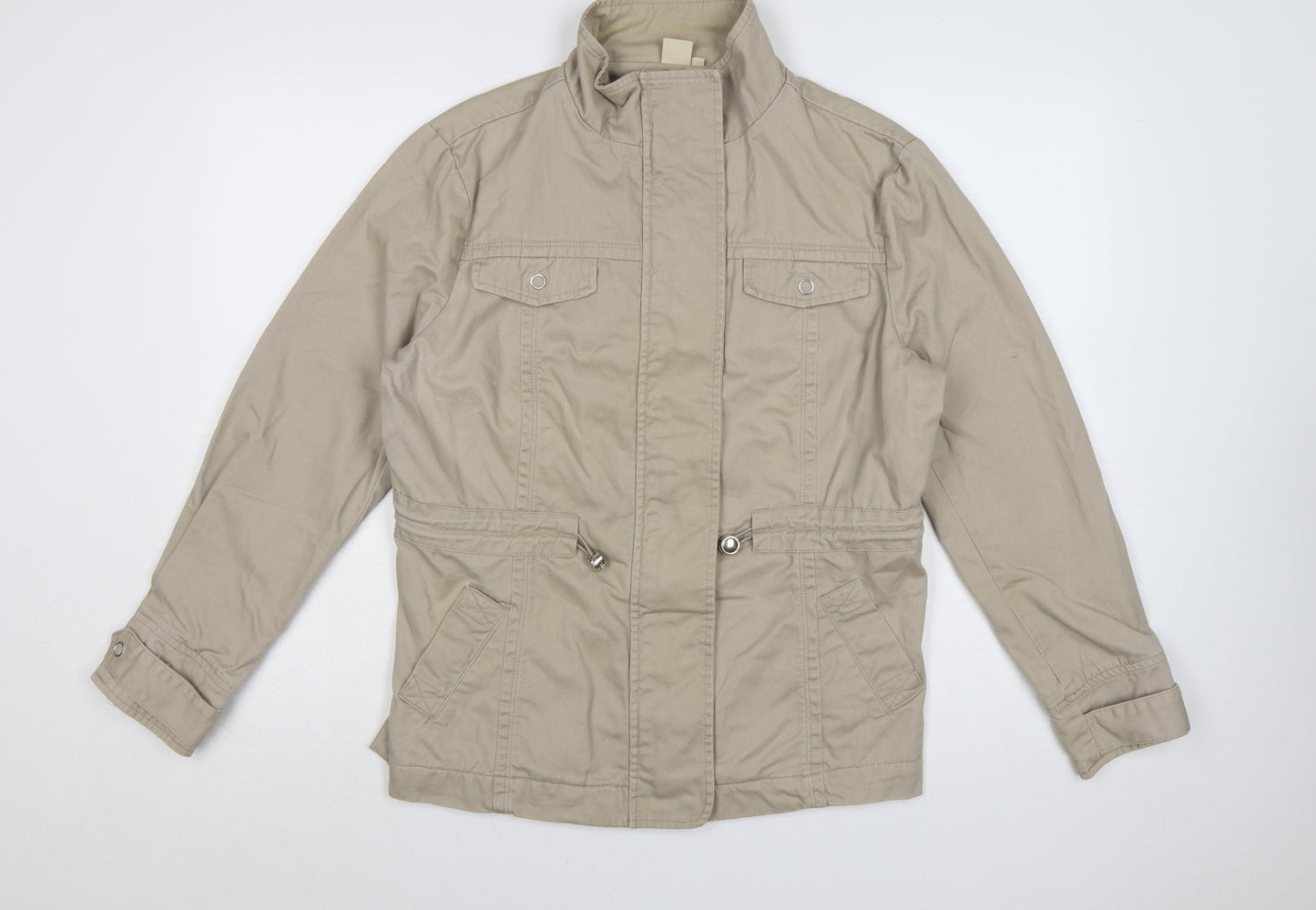Cotton Traders Womens Beige Size 18 Classic Mid-Length Jacket