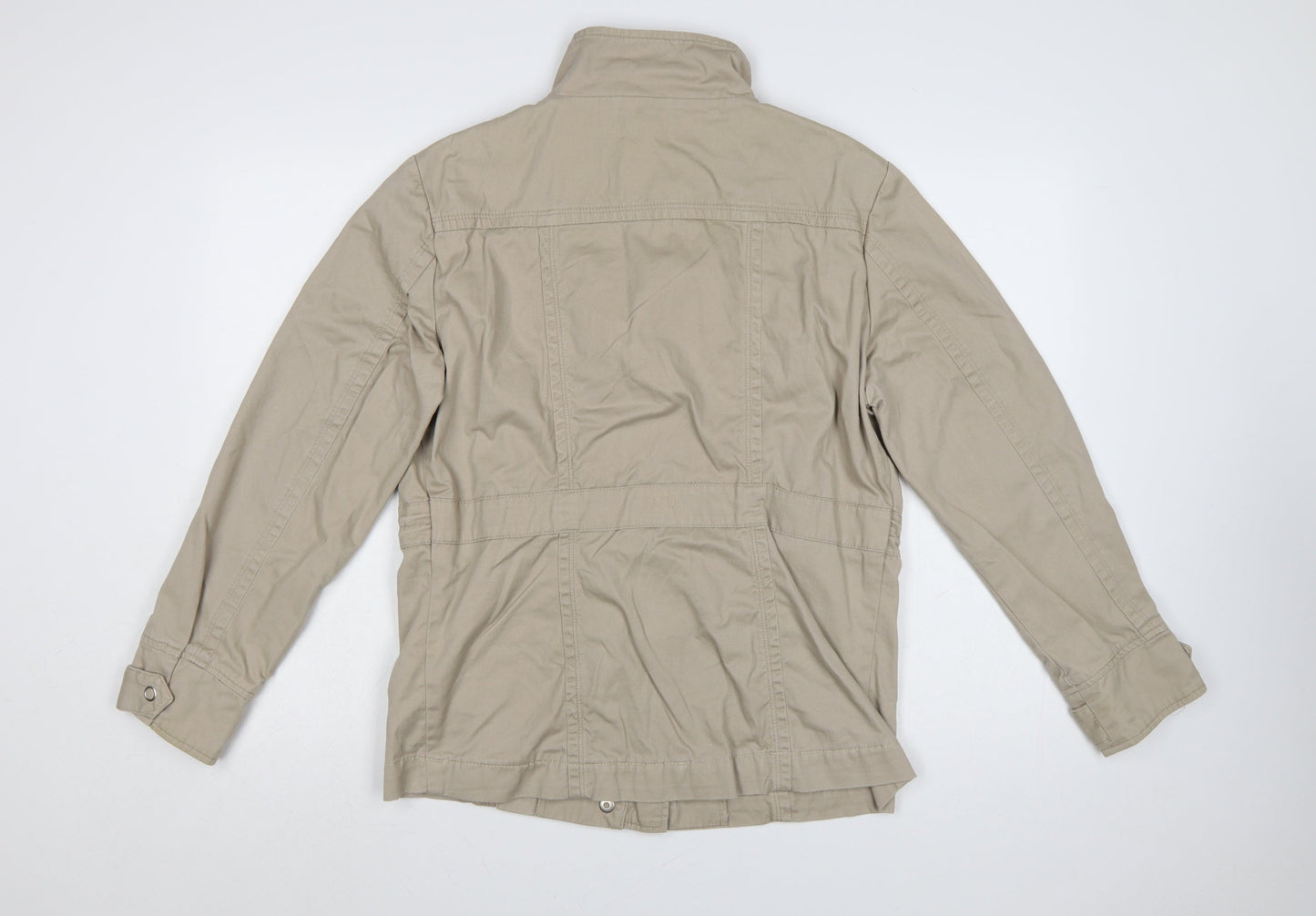 Cotton Traders Womens Beige Size 18 Classic Mid-Length Jacket
