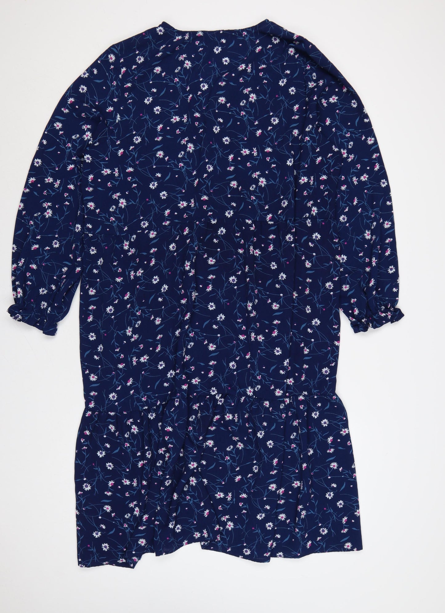 Studio Women Blue Floral A-Line Knee Length Dress Size 20