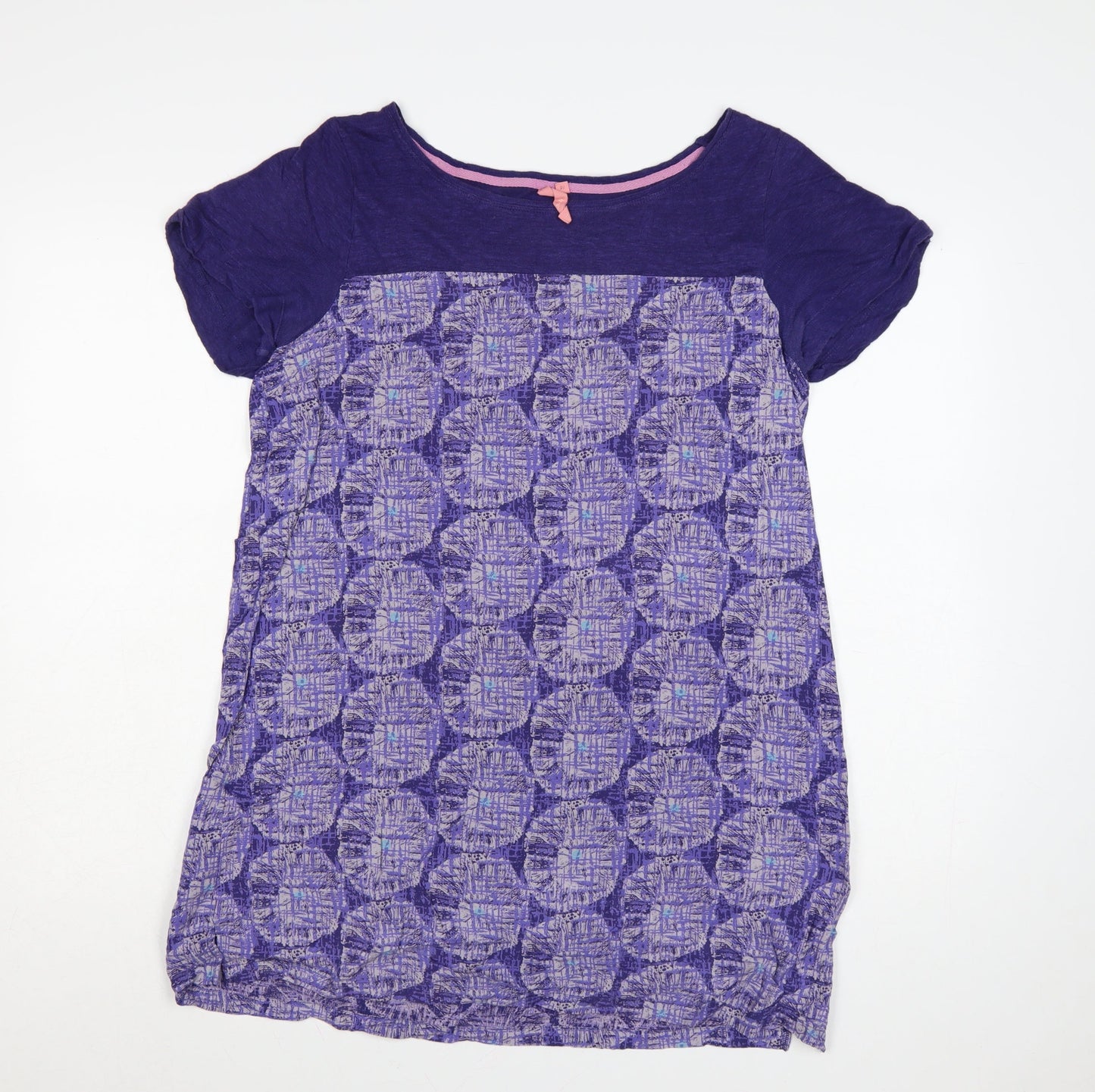 White Stuff Women's Purple Geometric Shift Dress Size 16