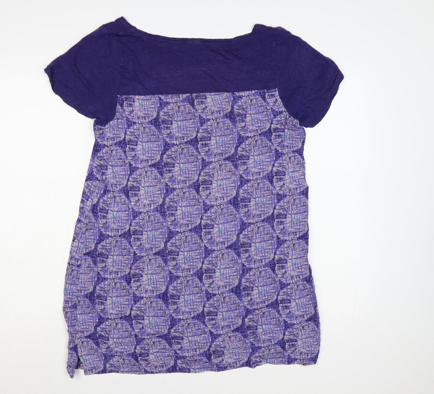White Stuff Women's Purple Geometric Shift Dress Size 16