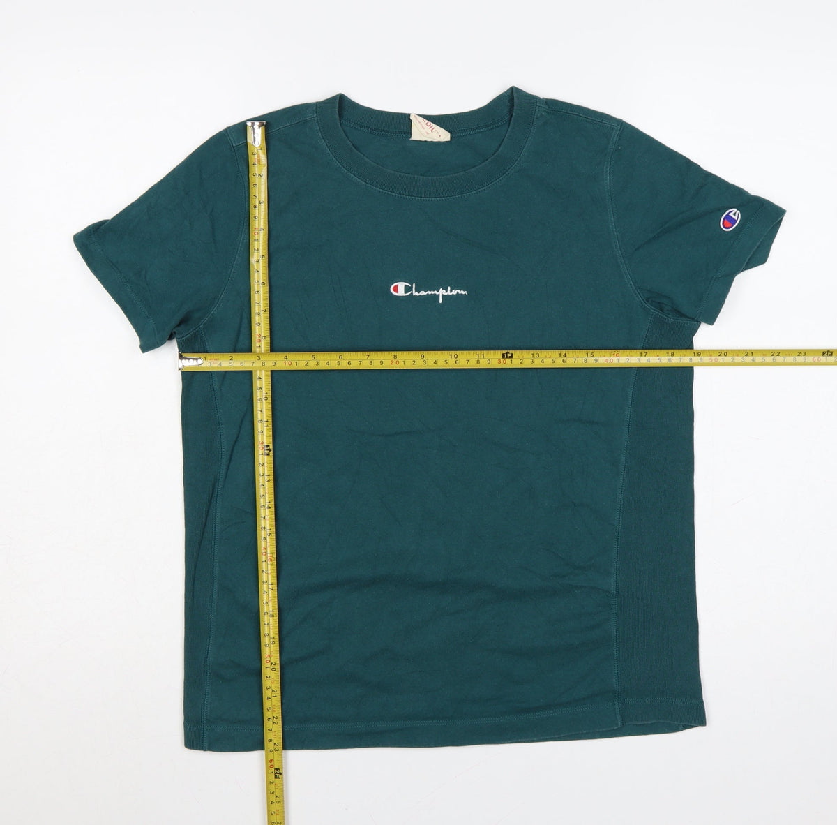 Champion Women Green Basic Short Sleeve Cotton T-Shirt M