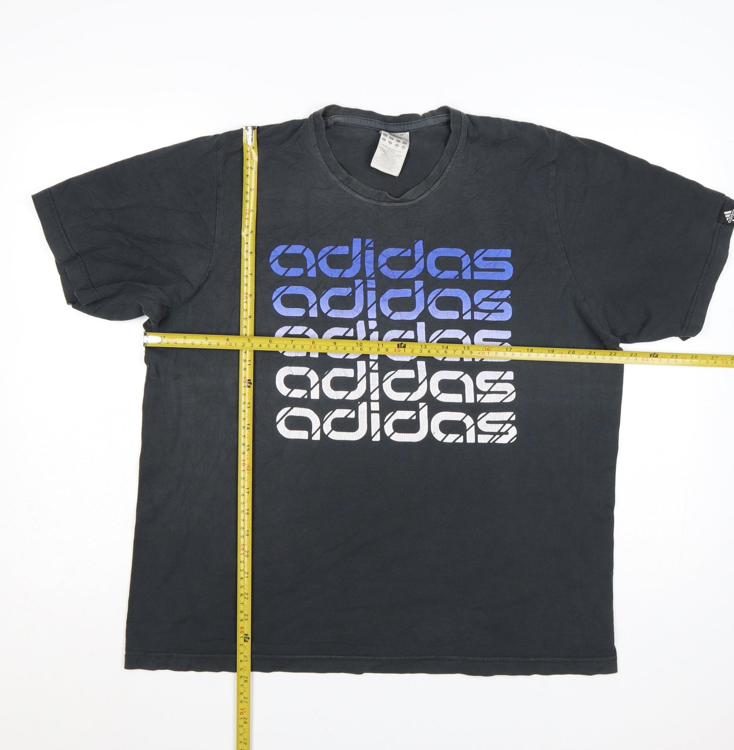 Adidas Men's Black Graphic Print T-Shirt Size L Cotton Blend