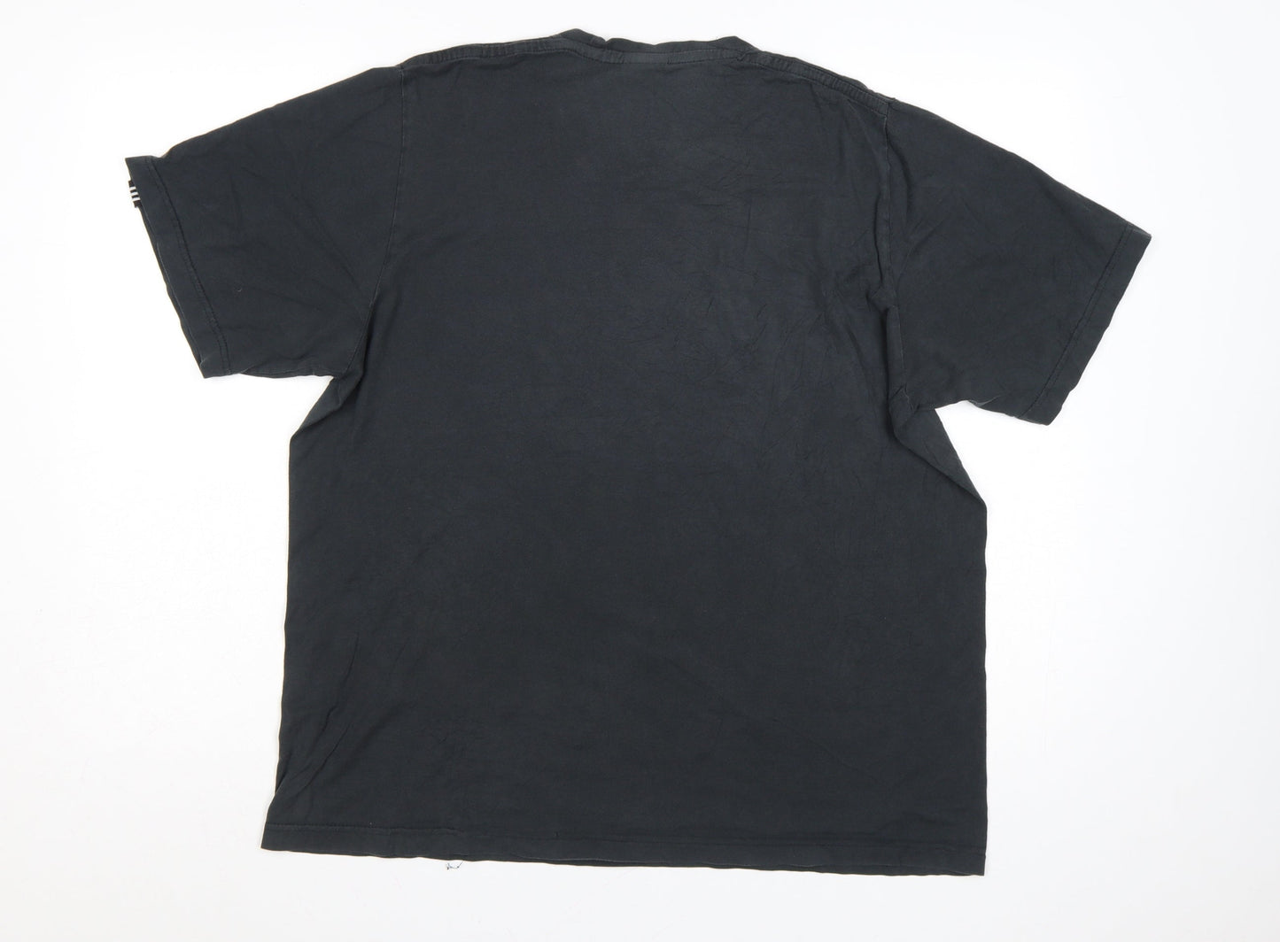 Adidas Men's Black Graphic Print T-Shirt Size L Cotton Blend