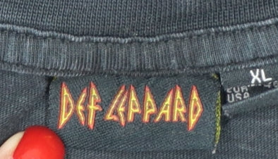 Primark Def Leppard Women's Black XL Relaxed Fit Graphic T-Shirt