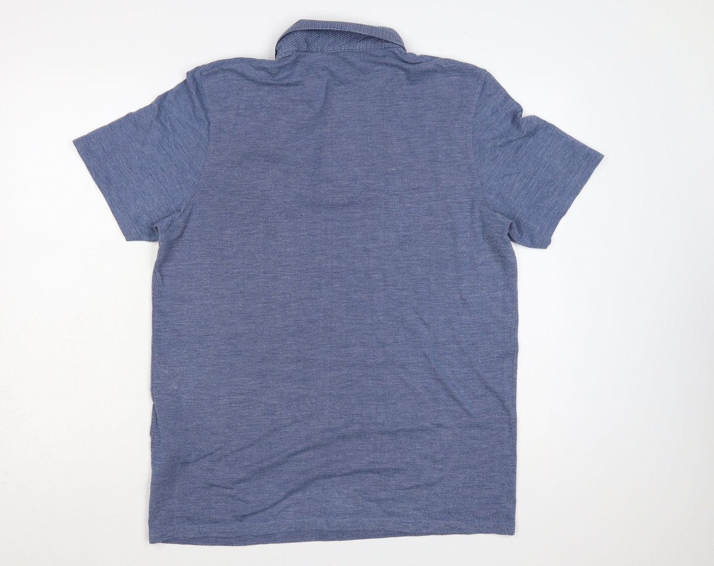 Ted Baker Men’s Blue Cotton Polo Shirt Size L Short Sleeve