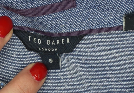 Ted Baker Men’s Blue Cotton Polo Shirt Size L Short Sleeve