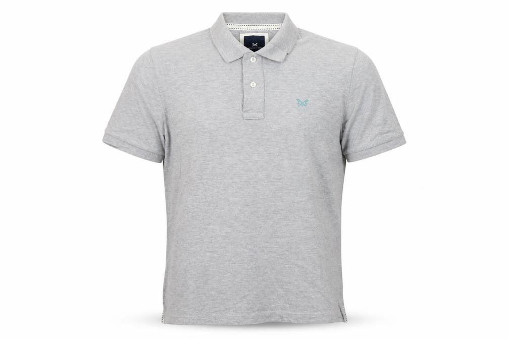 Crew Clothing Men's Grey Polo Shirt L Regular Fit Cotton Blend