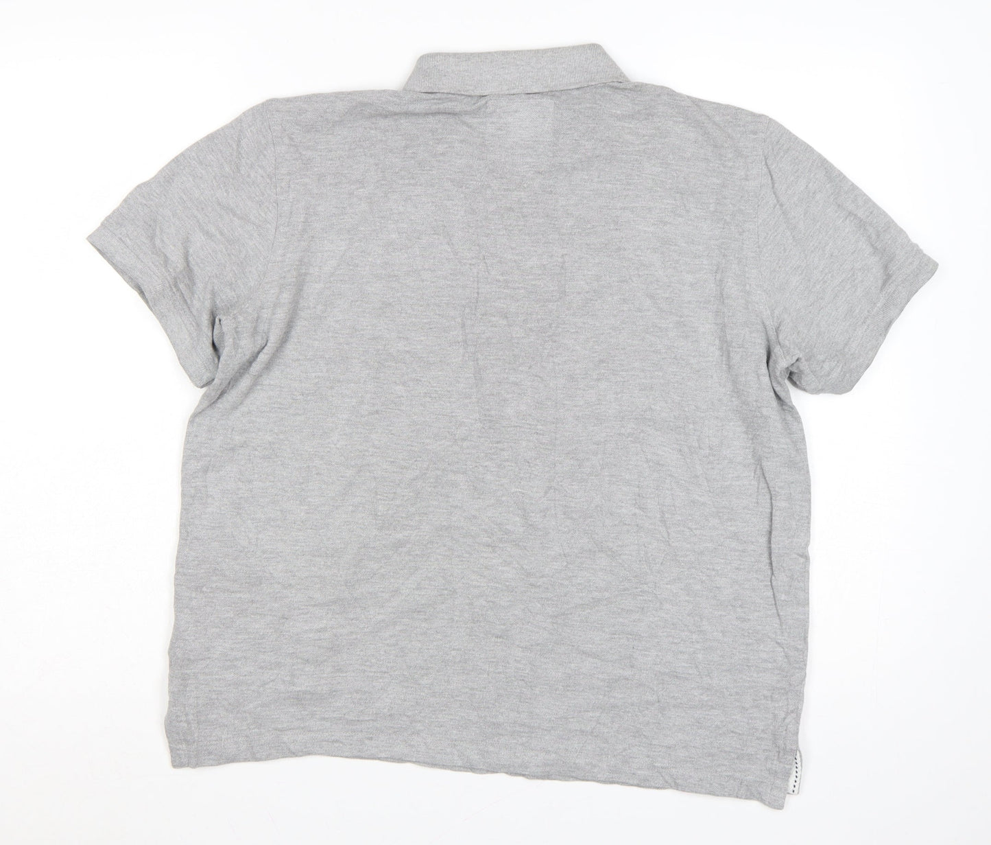 Crew Clothing Company Men's Grey Polo Shirt L Regular Fit Cotton Blend