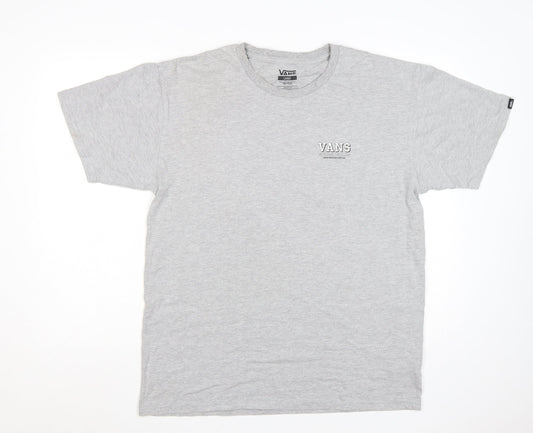 Vans Men's Grey Classic Fit Graphic T-Shirt Large