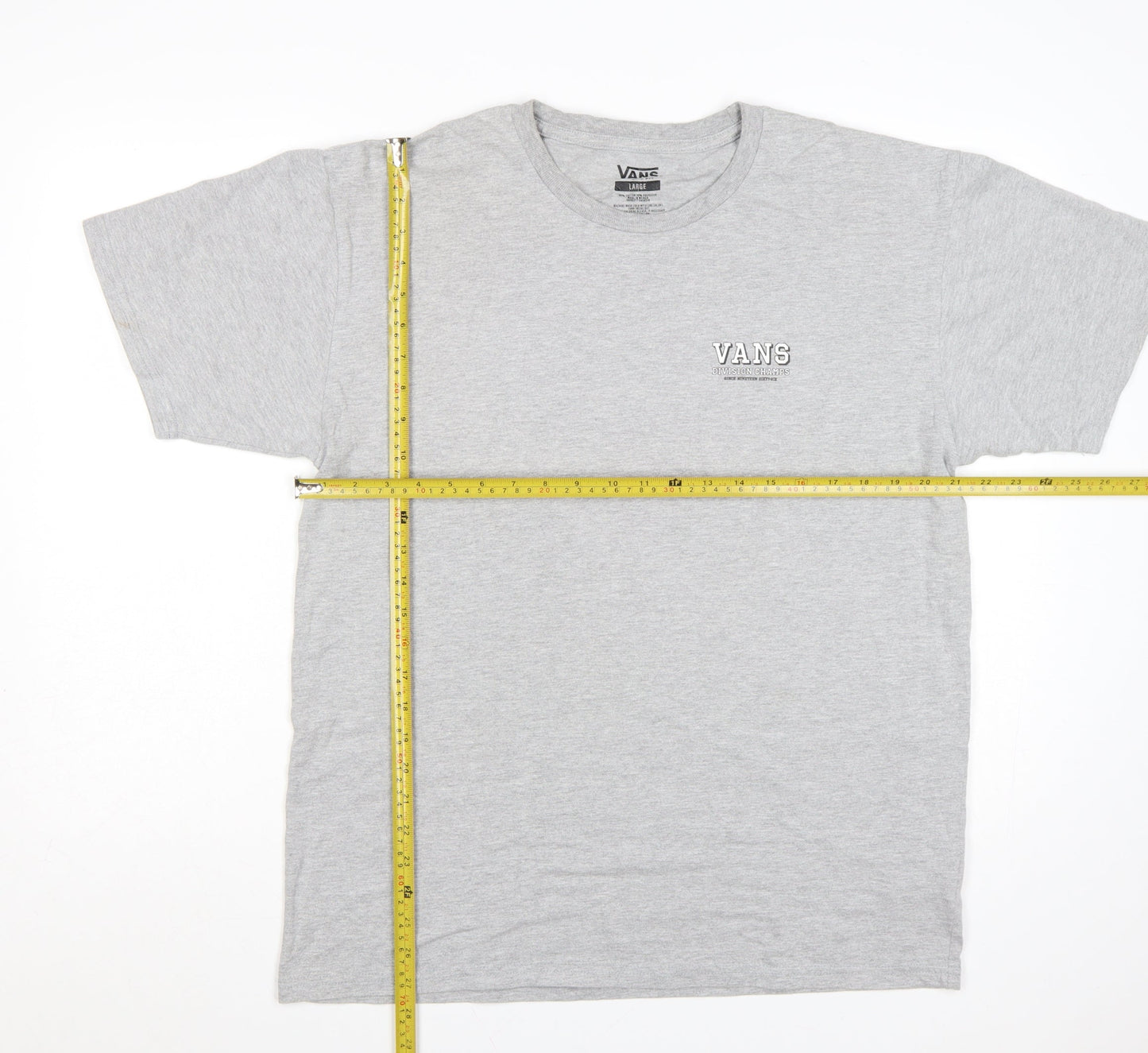 Vans Men's Grey Classic Fit Graphic T-Shirt Large