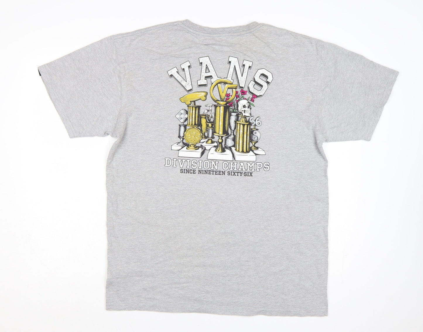Vans Men's Grey Classic Fit Graphic T-Shirt Large