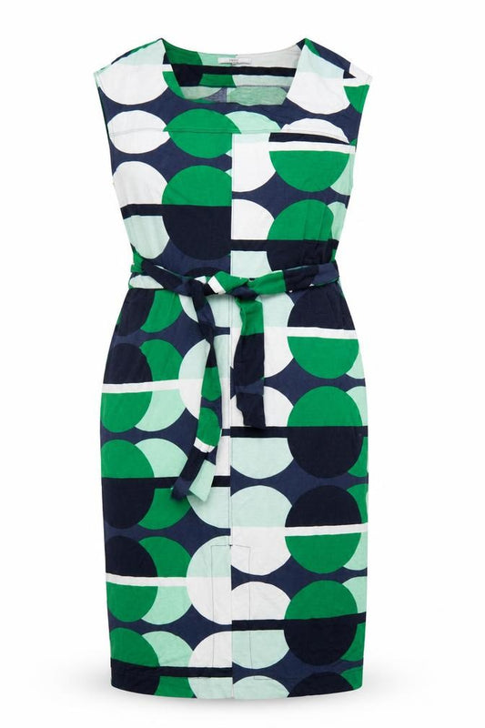 Next Women’s Multicoloured Geometric Belted Sleeveless Sheath Dress Size 12
