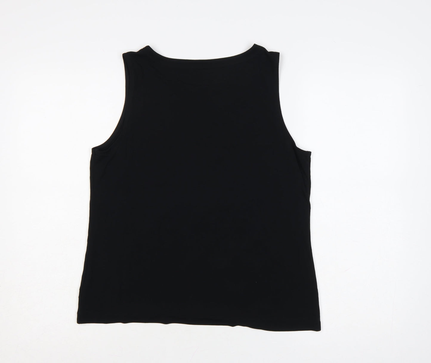 Marks and Spencer Women’s Black Sleeveless Argyle Tank Top UK 16