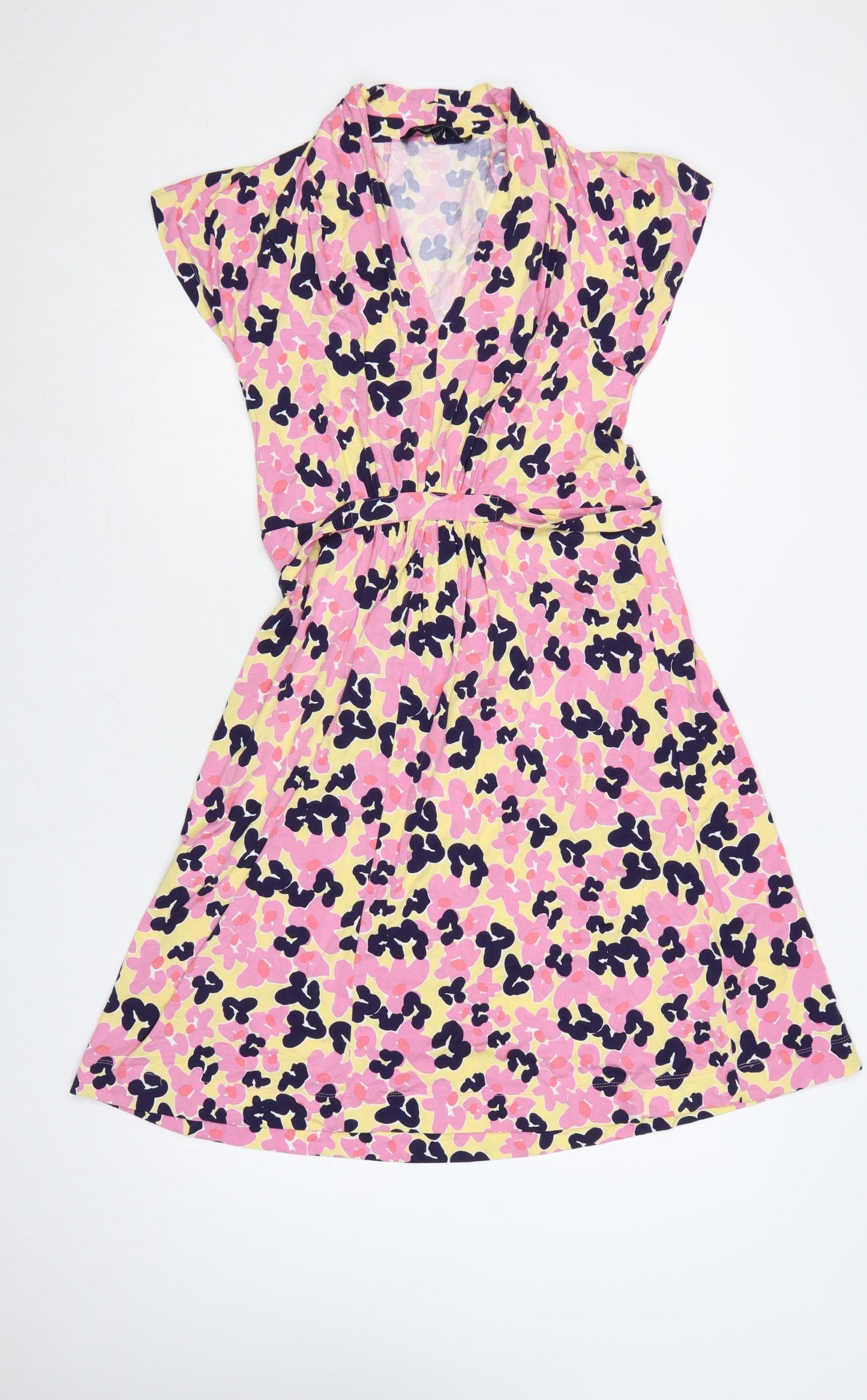French Connection Women's Multicoloured Wrap Dress Size 6