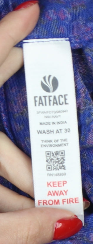 Fat Face Women's Multicoloured Size 12 A-Line Knee Length Dress