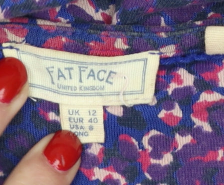 Fat Face Women's Multicoloured Size 12 A-Line Knee Length Dress