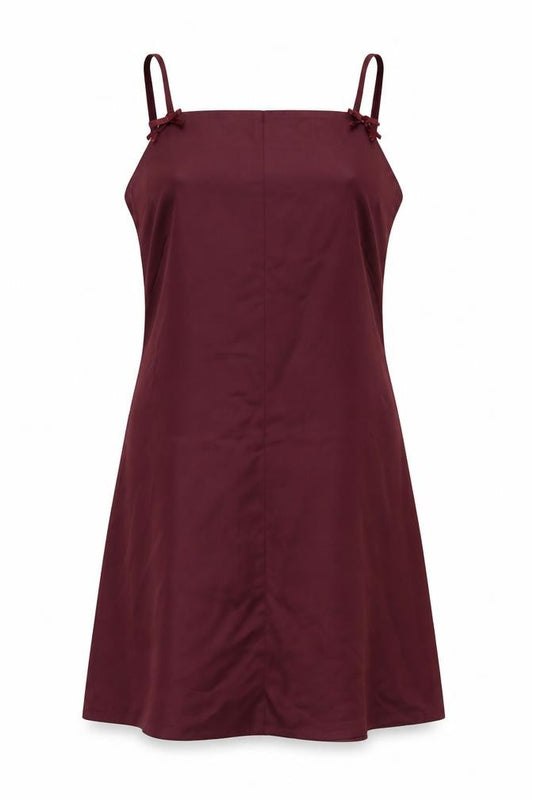 H&M Divided Women Red Size 8 Short Slip Dress Sleeveless Zip Party