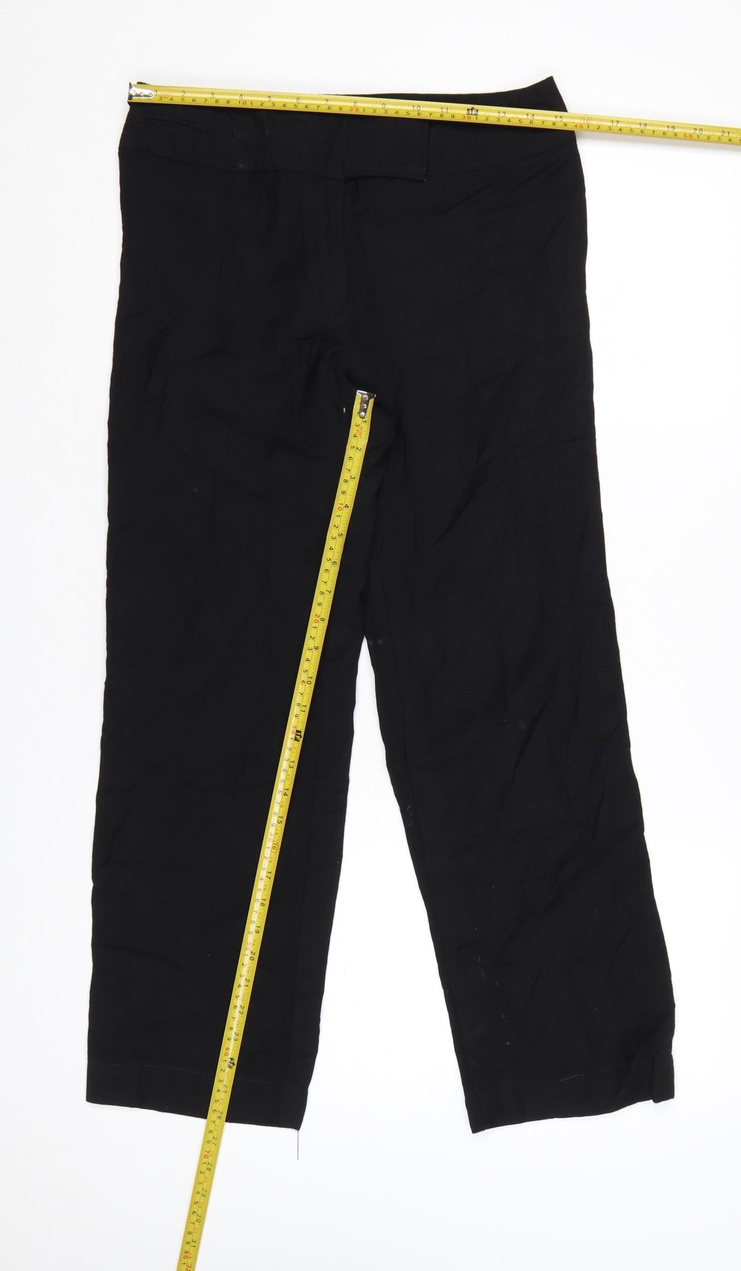 Linea Women’s Black Wool Cropped Trousers Size 10
