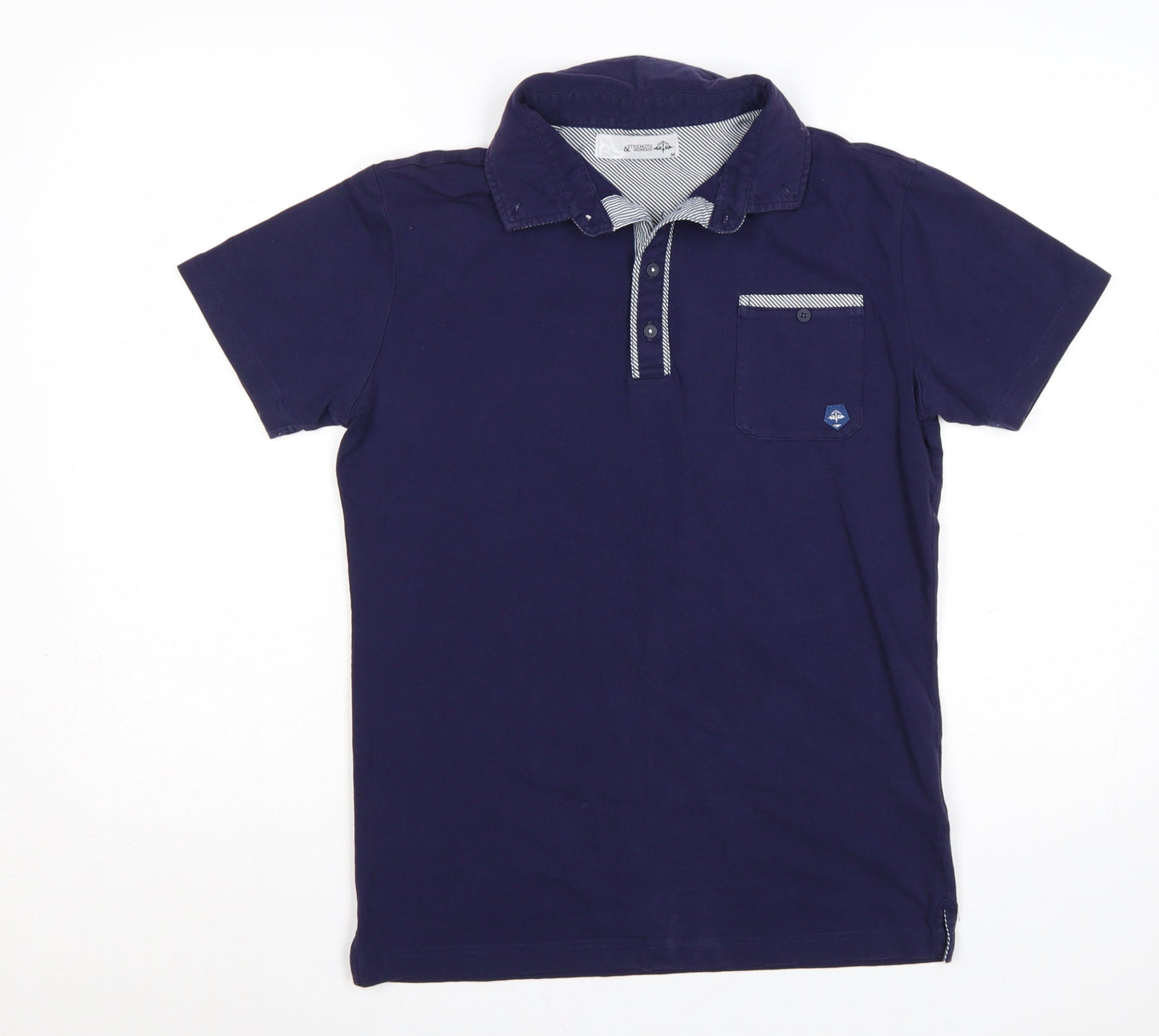 Strength & Honour Men's Blue Cotton Polo Shirt Size M