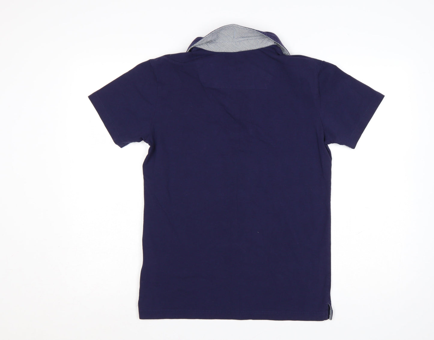 Strength & Honour Men's Blue Cotton Polo Shirt Size M