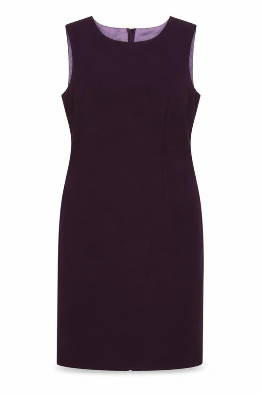 Sara Woman Purple Sheath Dress Women Size 14 Sleeveless Lined Workwear