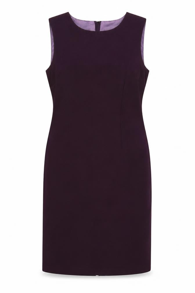 Sara Woman Purple Sheath Dress Women Size 14 Sleeveless Lined Workwear