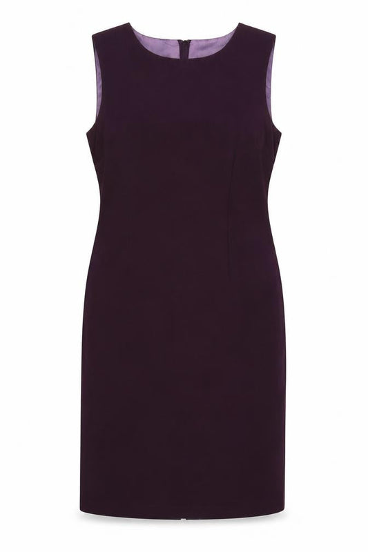 Sara Woman Purple Sheath Dress Women Size 14 Sleeveless Lined Workwear