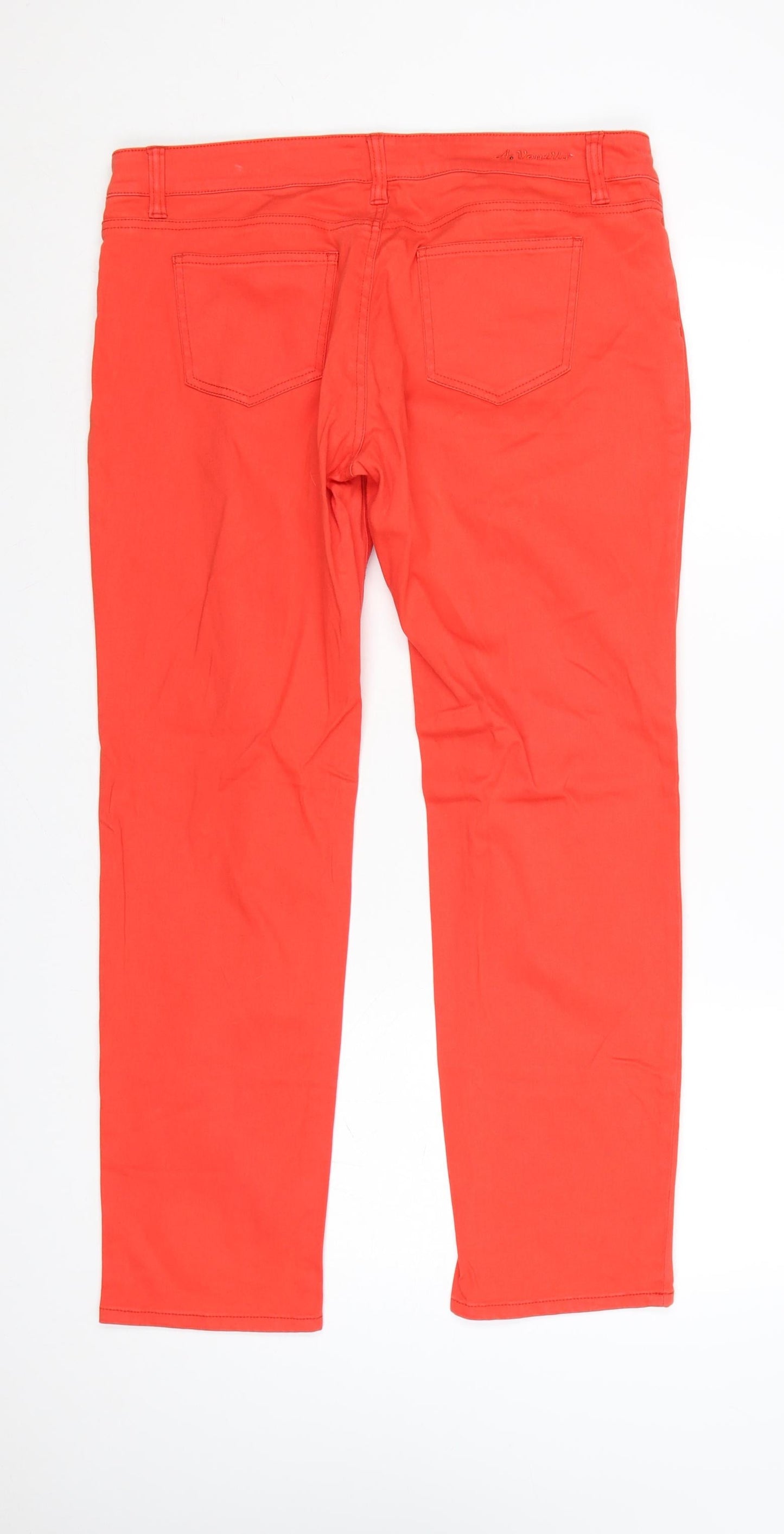 Armand Ventilo Women Red Straight Jeans Size 16 Cotton