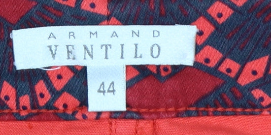 Armand Ventilo Women Red Straight Jeans Size 16 Cotton