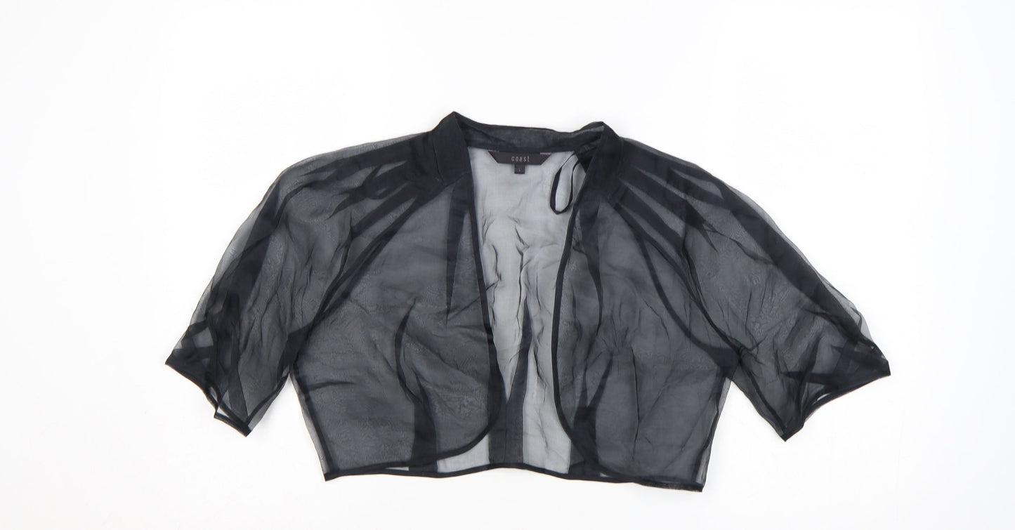 Coast Women's Black Sheer Kimono Blouse Size L