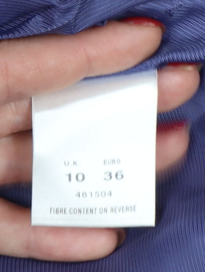 Minuet Women’s Blue Linen Blend 3/4 Sleeve Single-Breasted Blazer UK 10