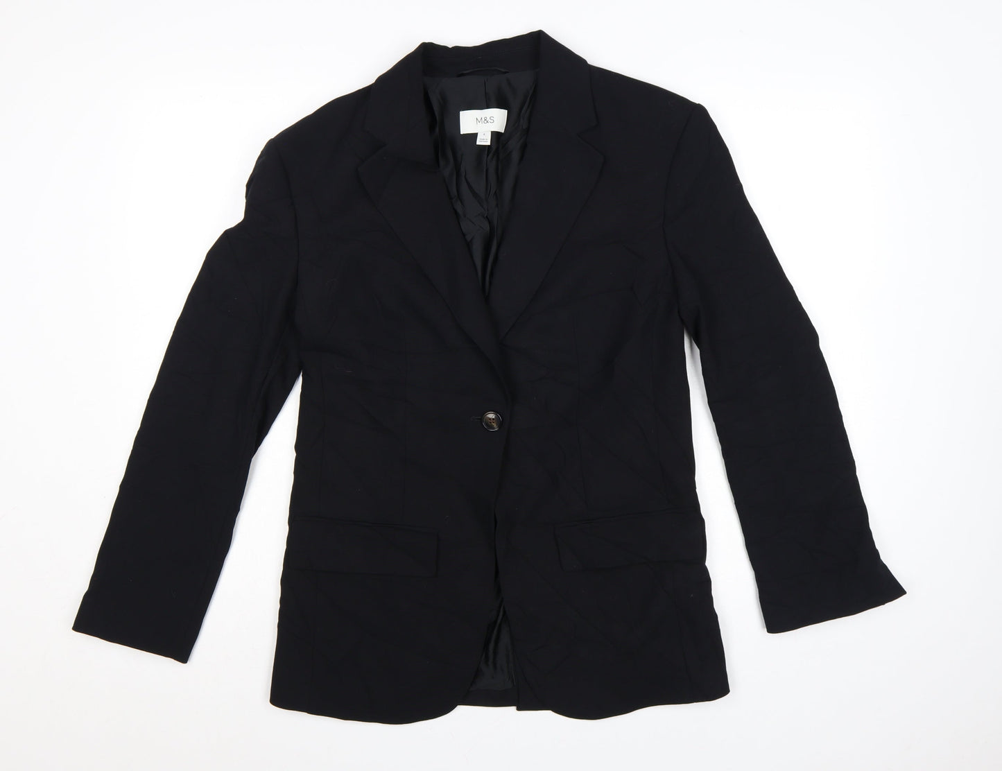 Marks and Spencer Women's Black Size 6 Classic Tailored Blazer