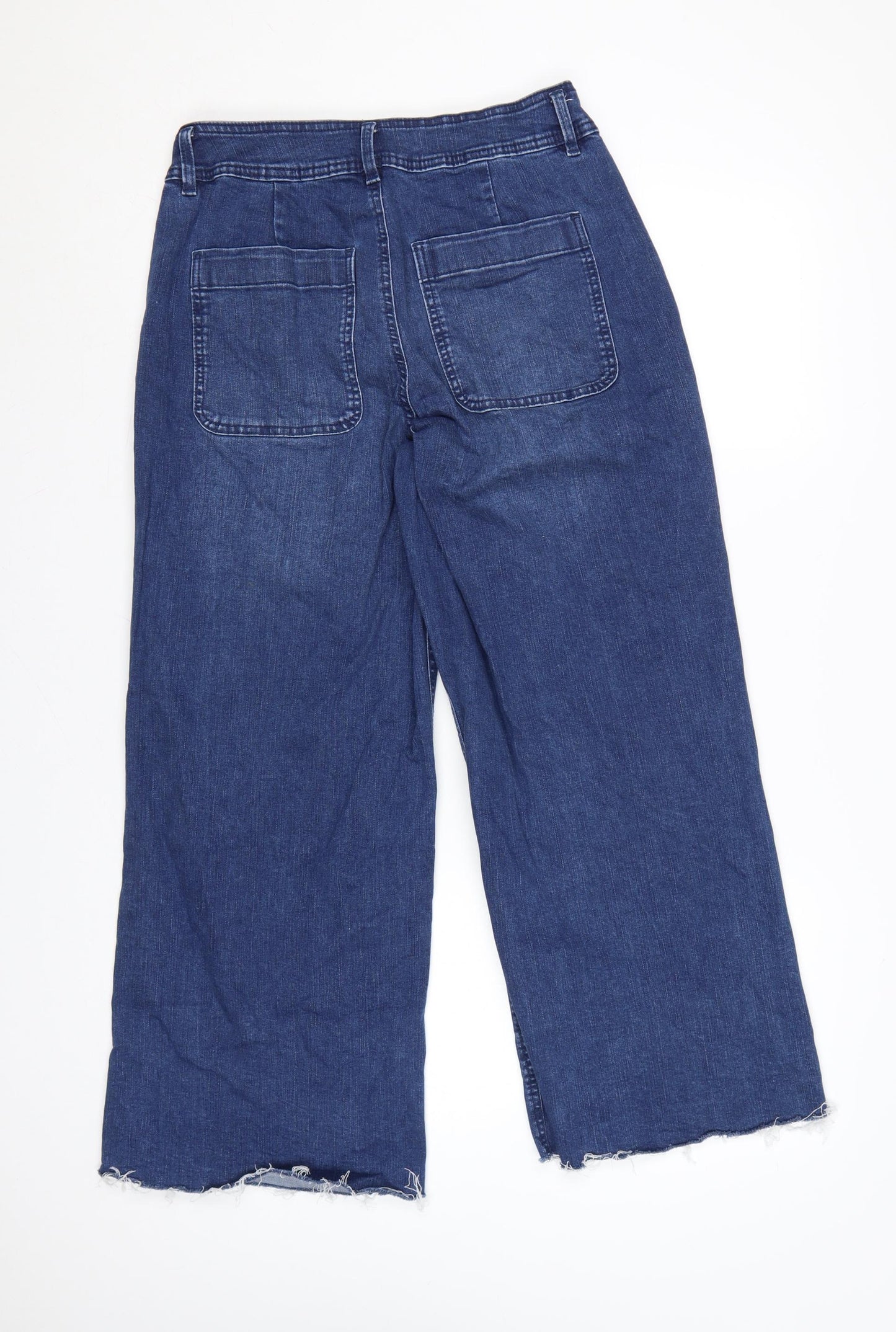 Dunnes Stores Women Blue Wide-Leg Jeans Size 12 Cotton Blend