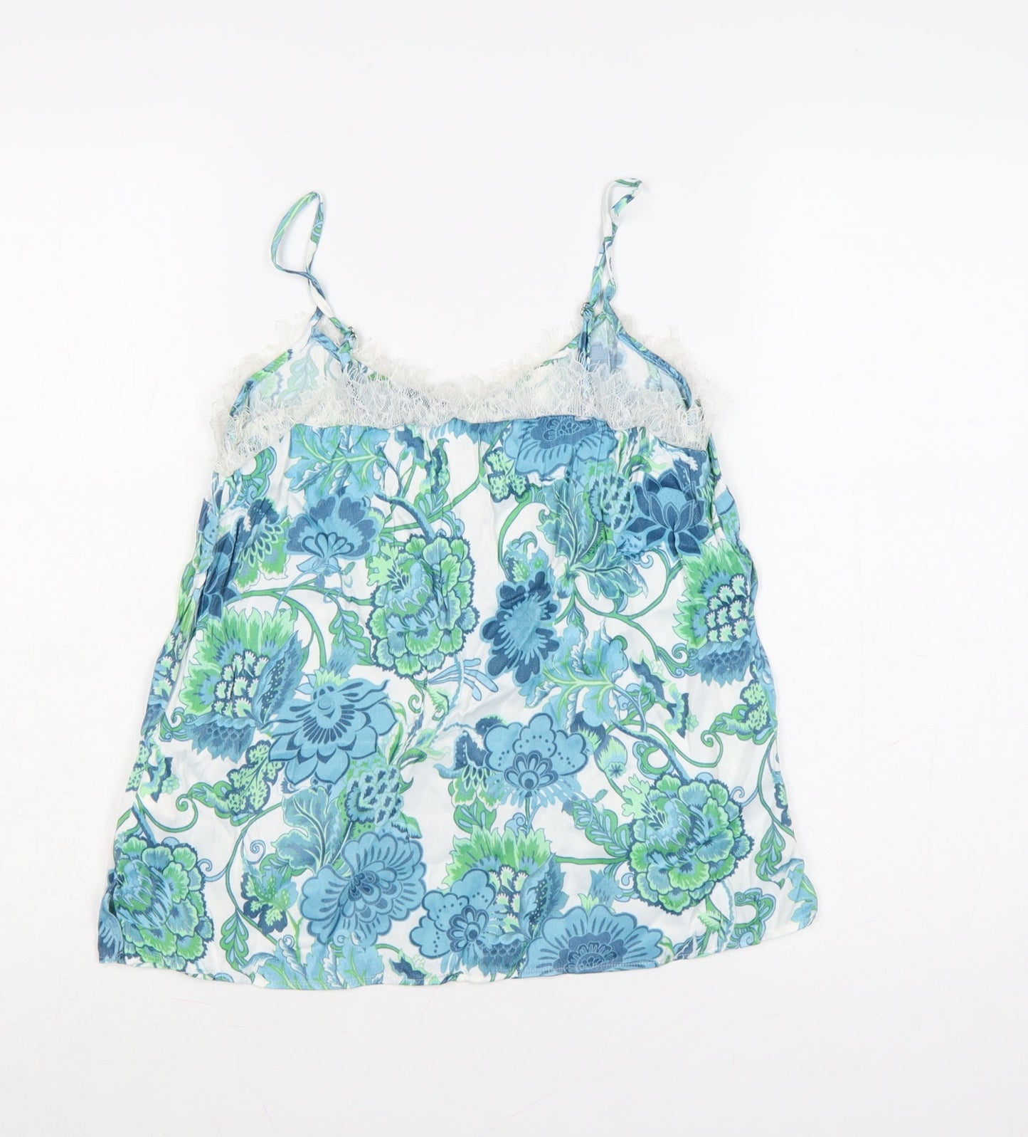 Salsa Jeans Women's Blue Floral Lace Camisole Top Size S