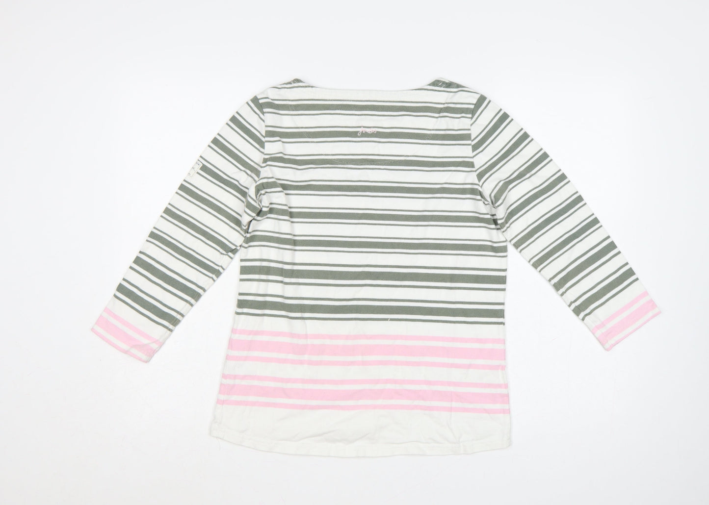 Joules Women’s Multicoloured Stripe Cotton Long Sleeve T-Shirt UK10