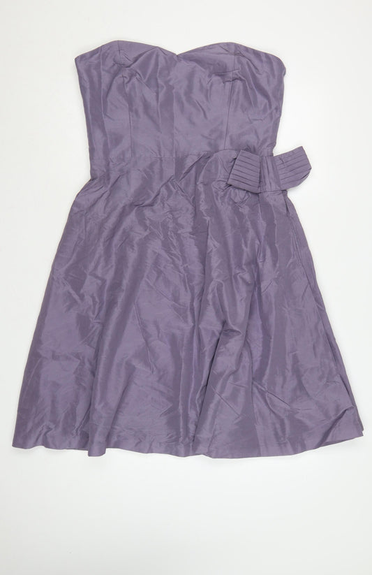 Prewornwholesale purple cropped slim fit active T-shirt with short sleeves and a high neckline.