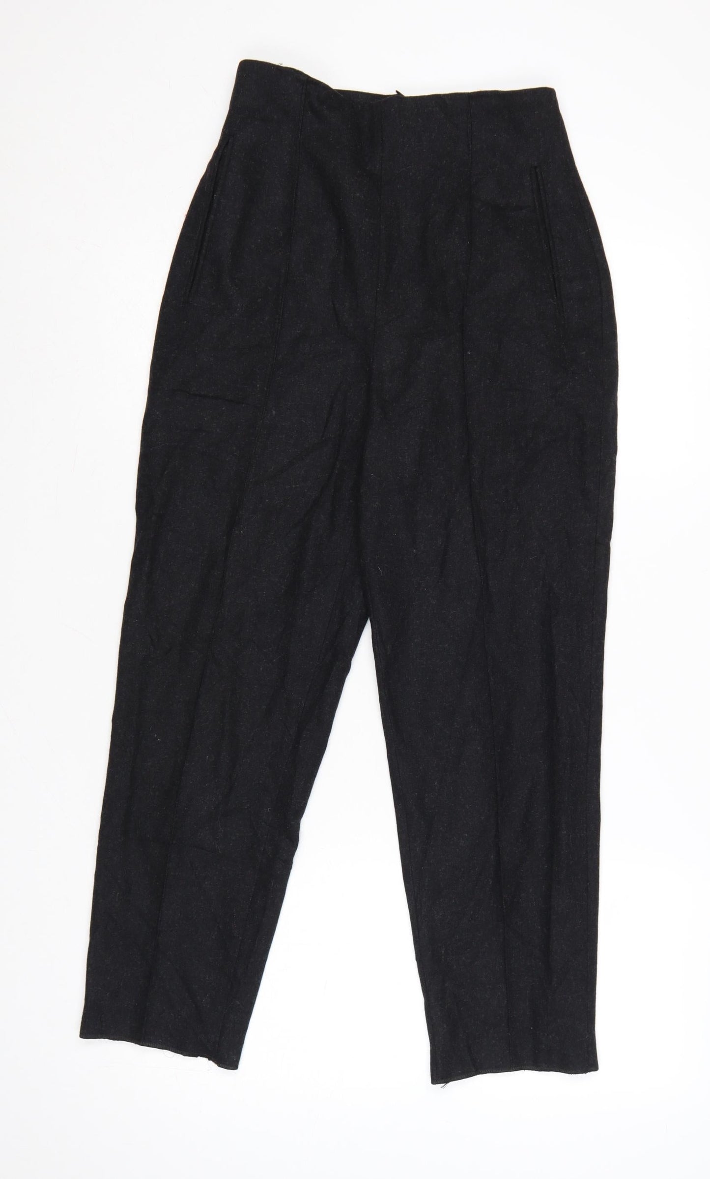 Dolce & Gabbana Womens Black Wool Blend Cropped Trousers Size 14