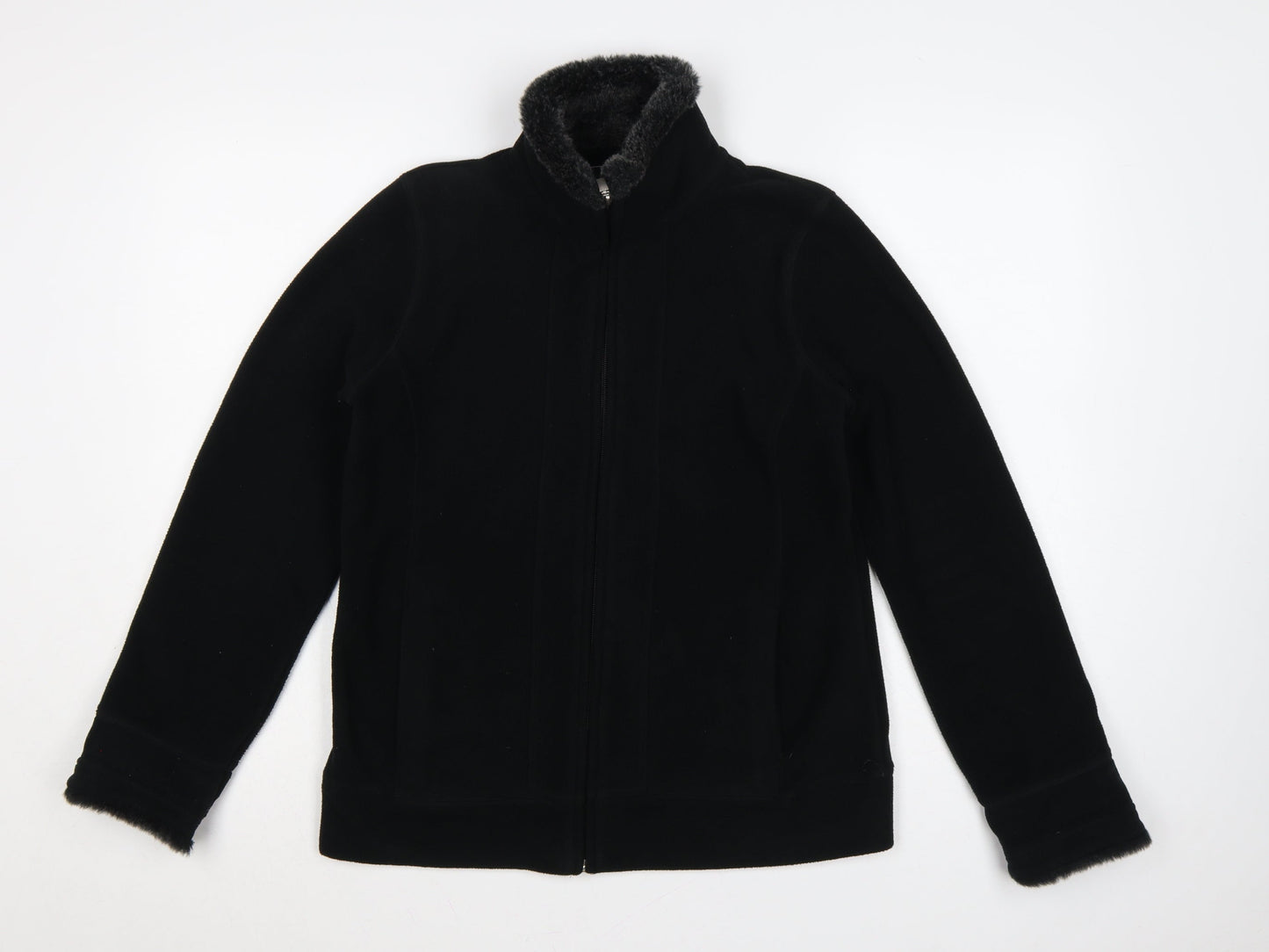 Maine New England Women's Black Fleece Jacket Size 10