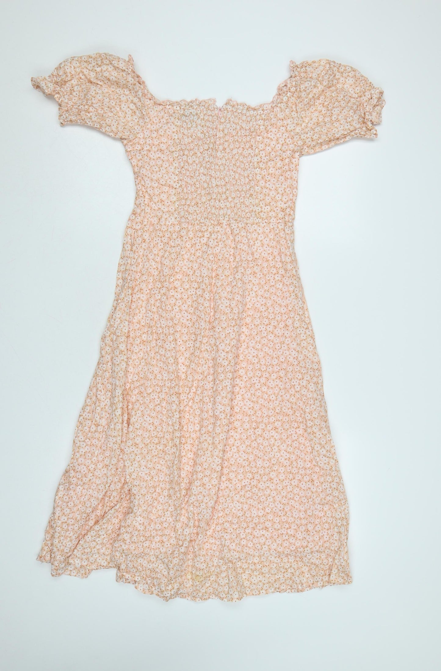 Charcoal Women Pink Floral Off Shoulder Midi Dress Size 12