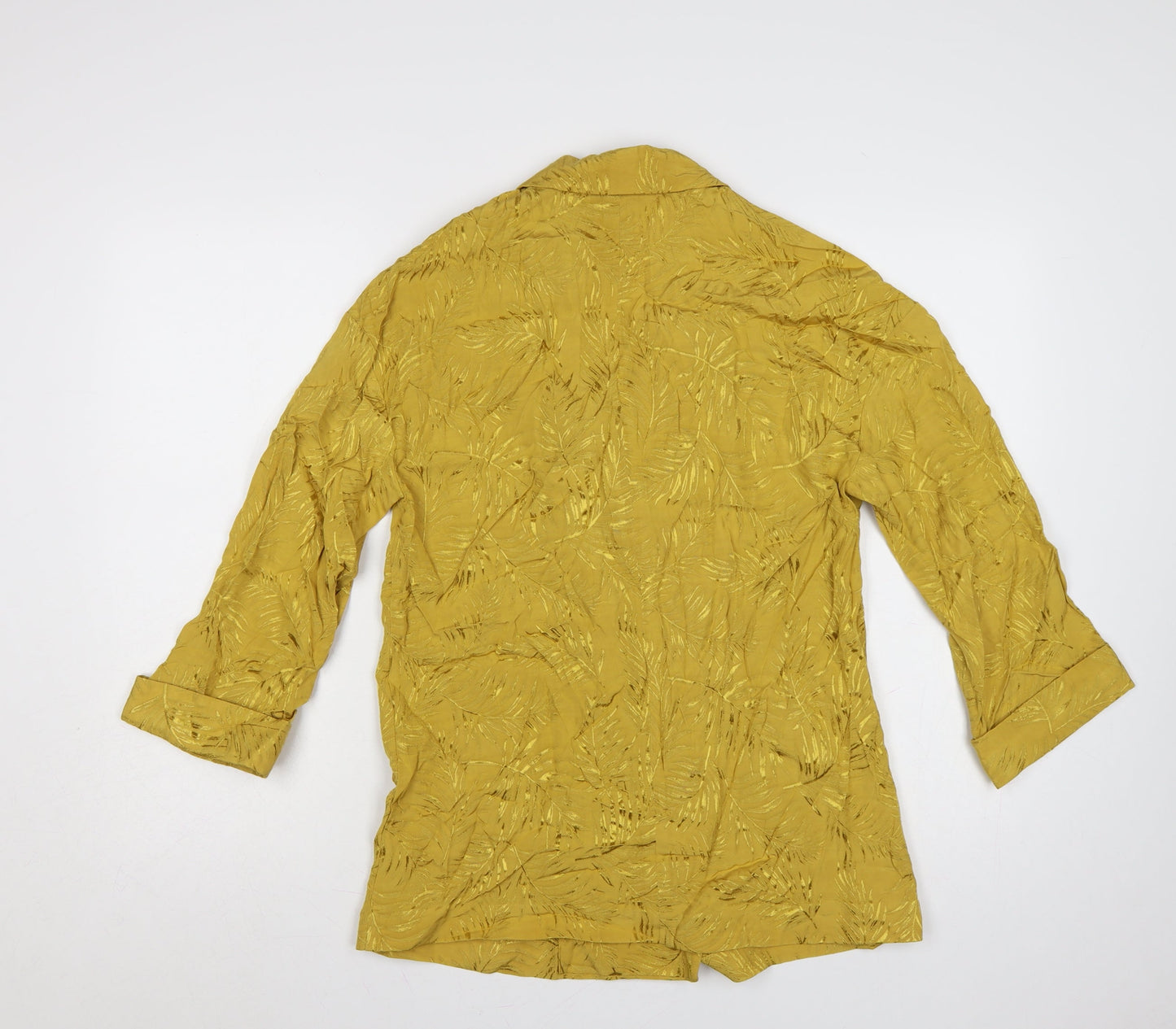 Next Women Yellow Double-Breasted Blazer Size 6