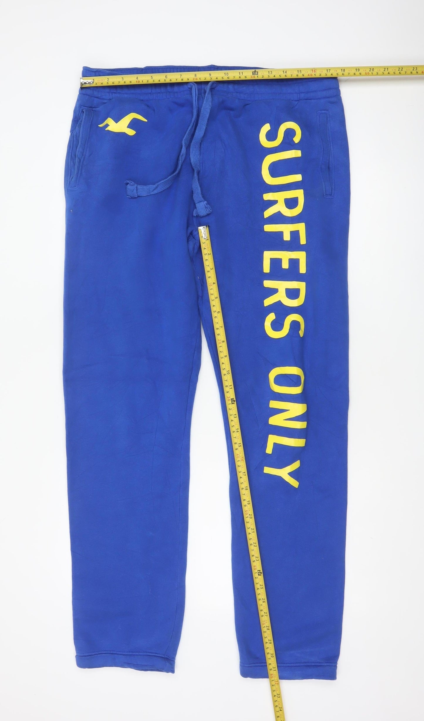 Hollister Men’s Blue XL Logo Fleece Jogger Sweatpants