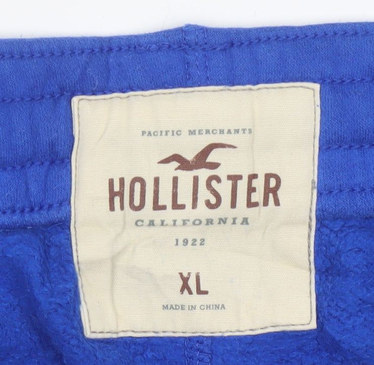 Hollister Men’s Blue XL Logo Fleece Jogger Sweatpants