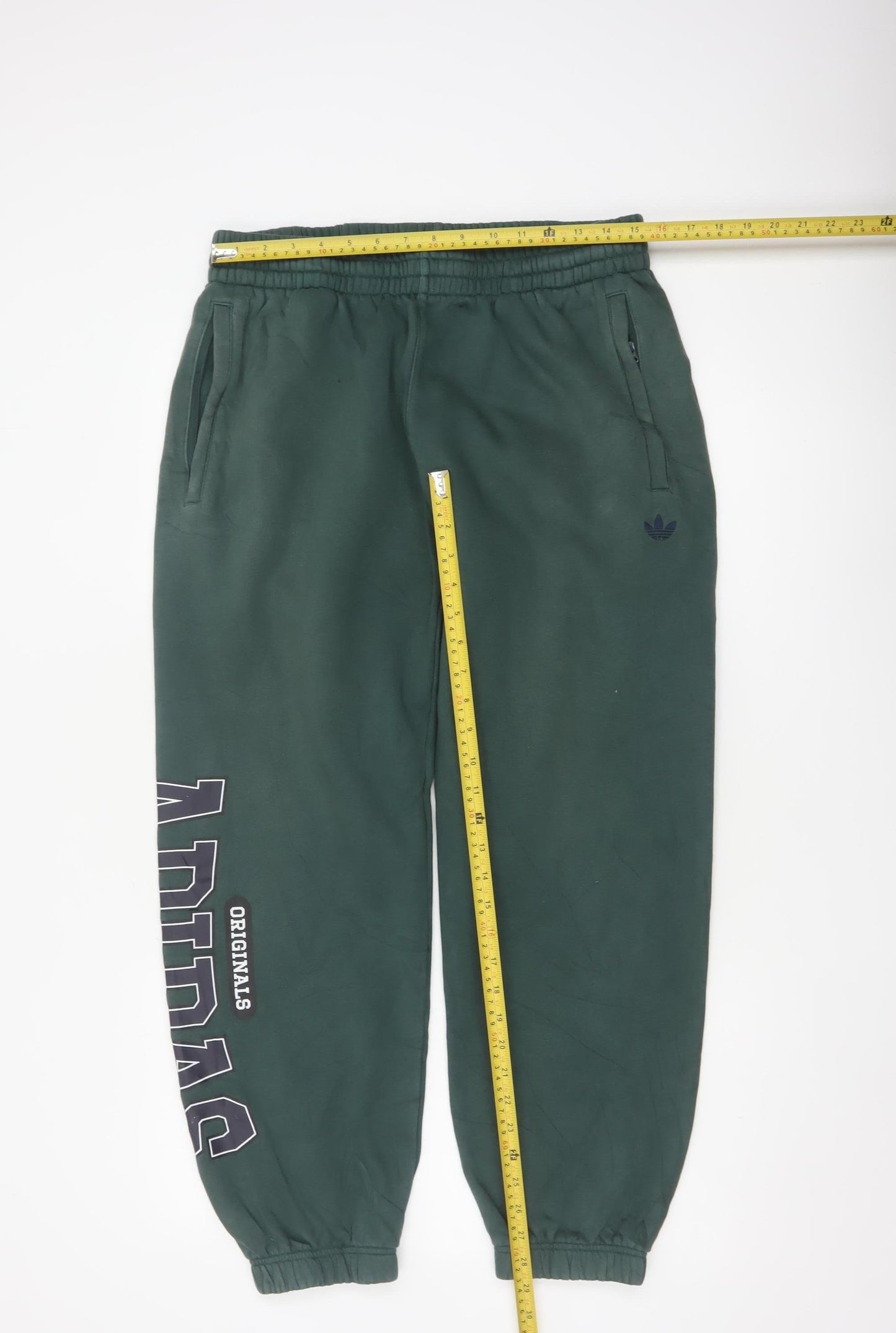 adidas Men’s Green L Originals Logo Cuffed Jogger Trousers
