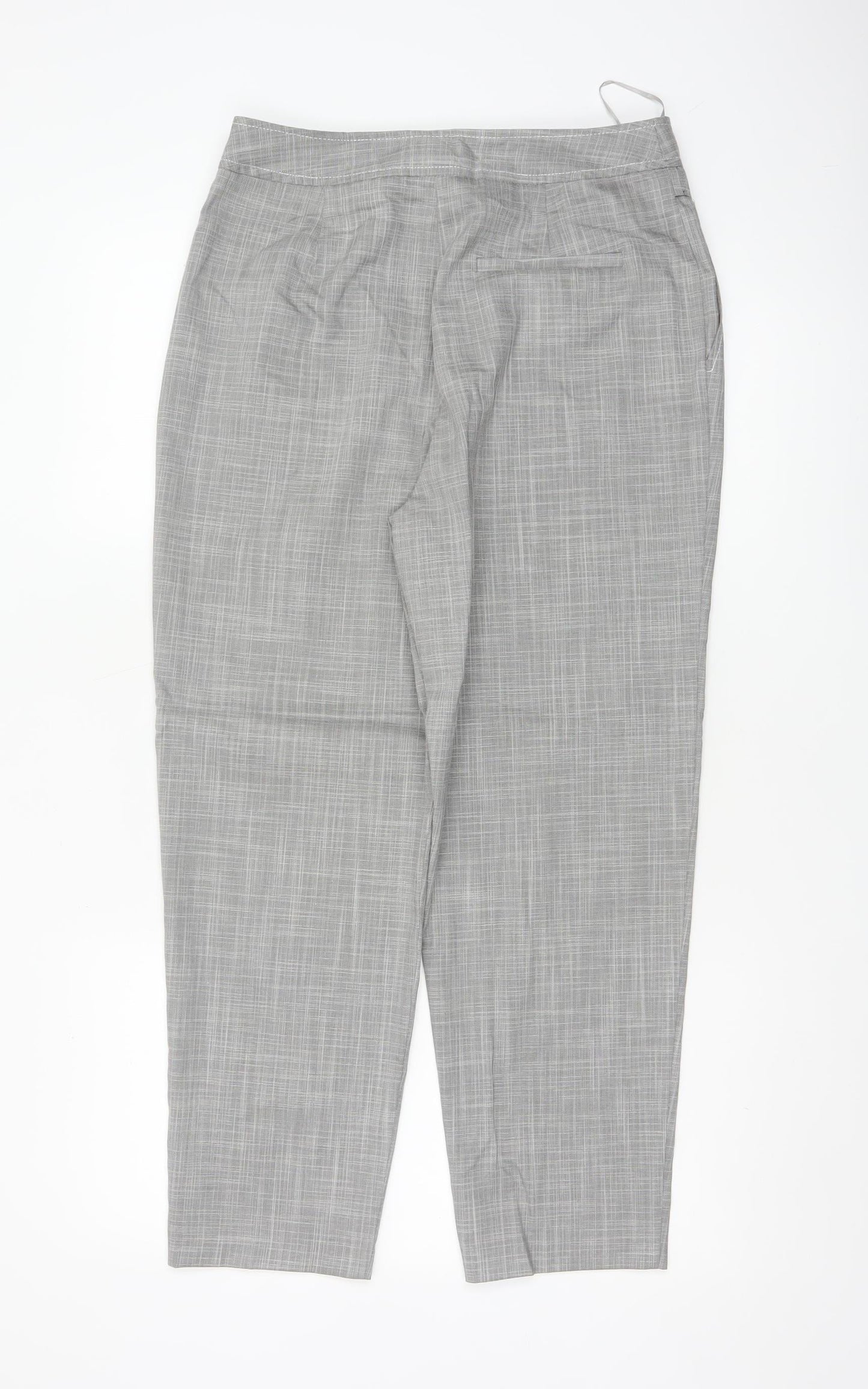 Topshop Women Grey Size 10 Pleated Tapered Dress Trousers Pockets