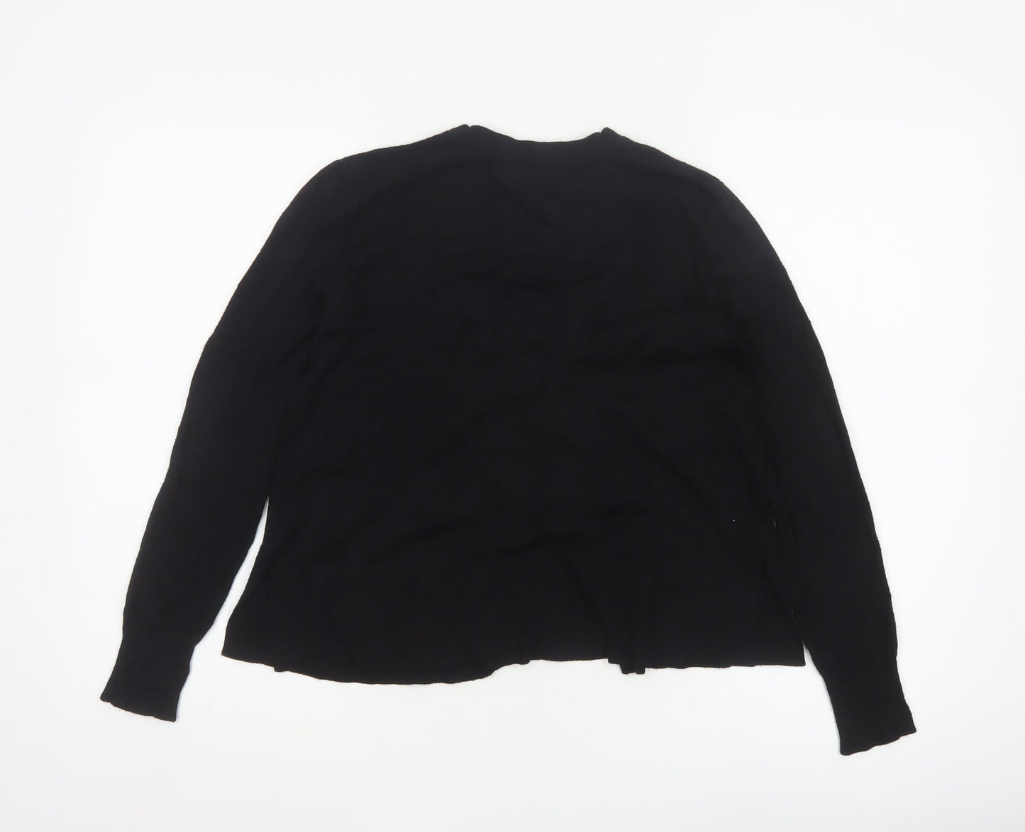 Marks and Spencer Women’s Black Size 8 Open V-Neck Cardigan