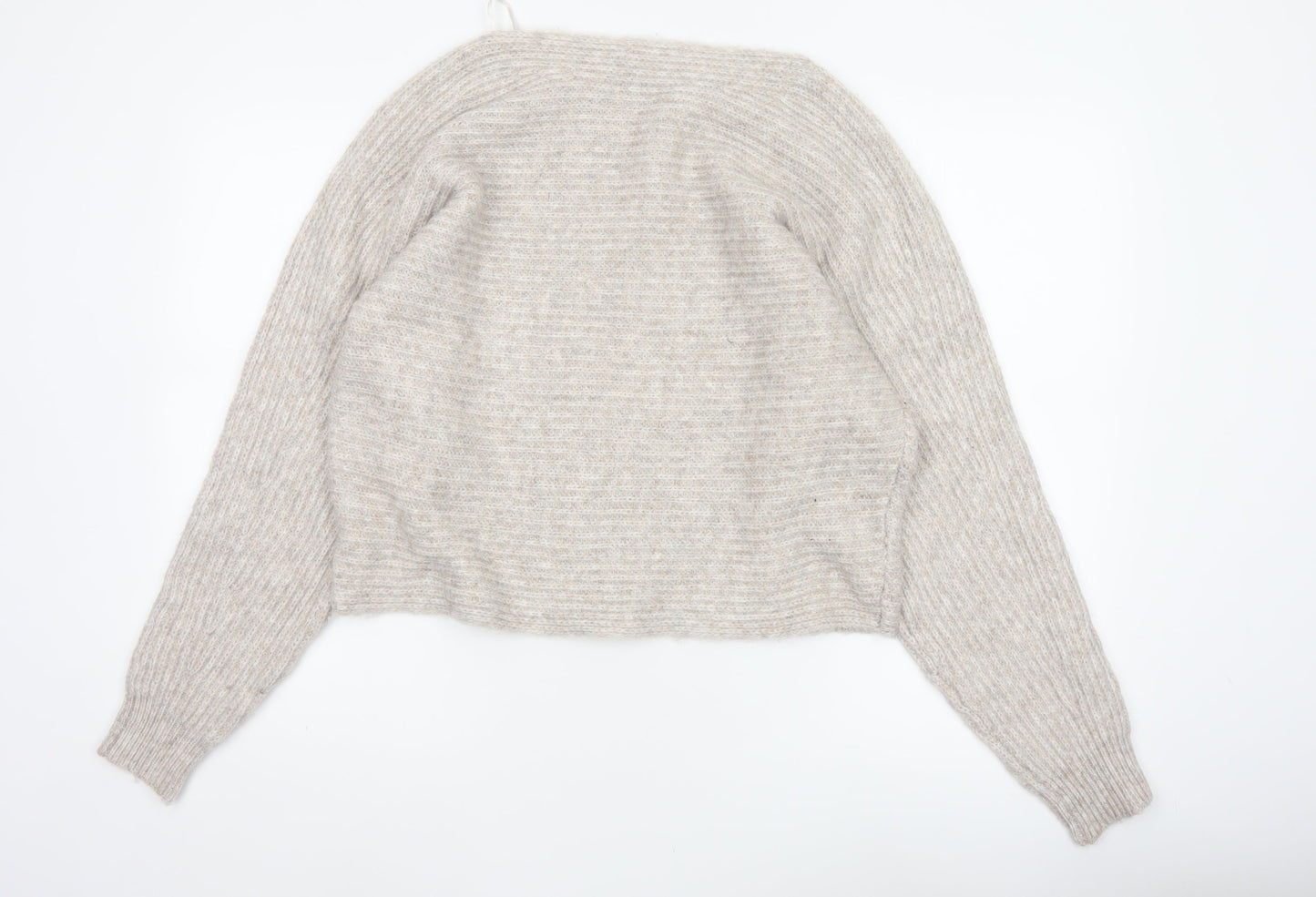 Tu Women’s Beige Size 10 Knit Round Neck Raglan Sleeve Jumper